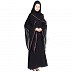 Nida Burqa-Fairy sleeves with multi colour border Nida Burqa-Fairy sleeves with multi colour border
